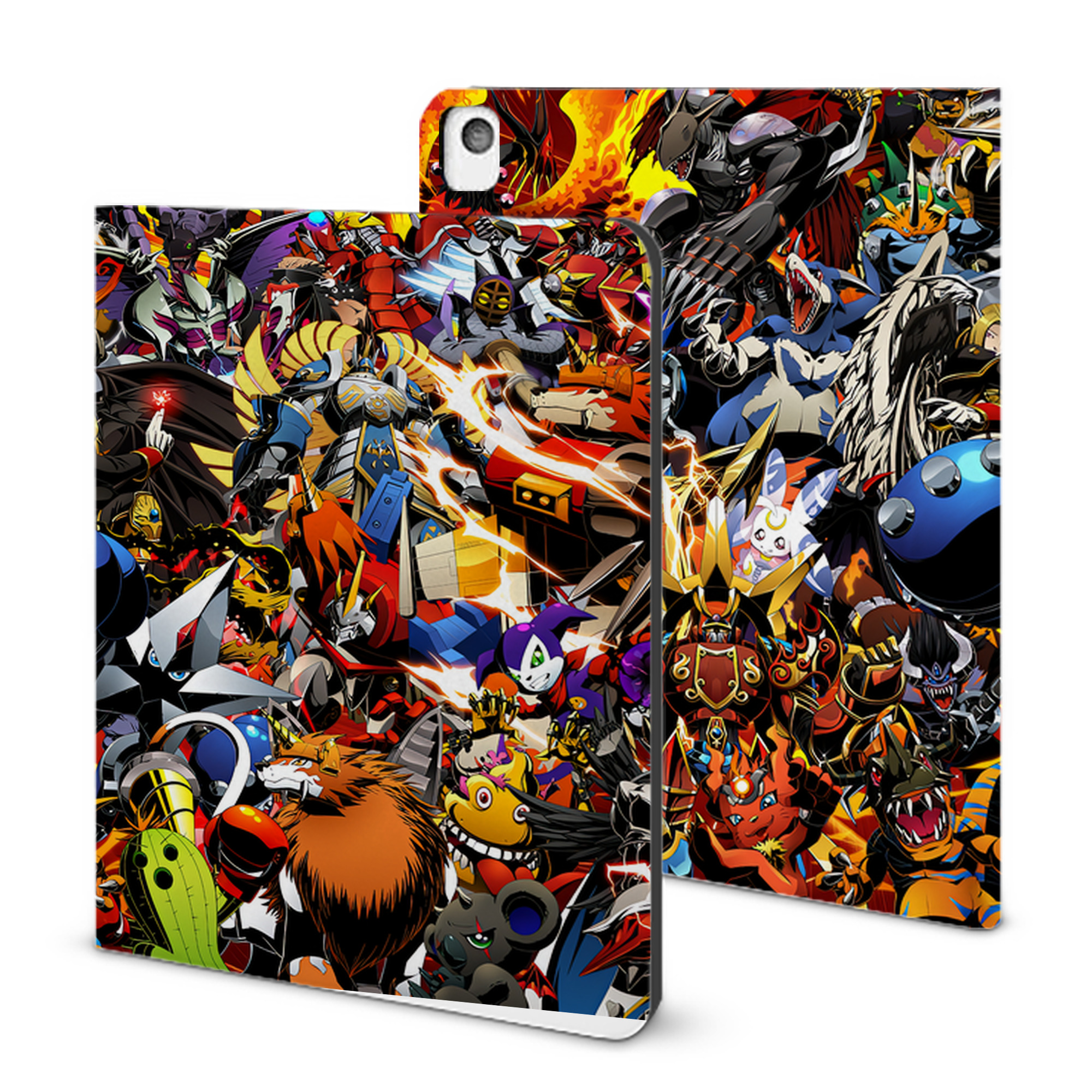 （画像用） Digimon デジタルモンスター/デジモン IPadケース ペンホルダー付き ブックスタイルデザイン